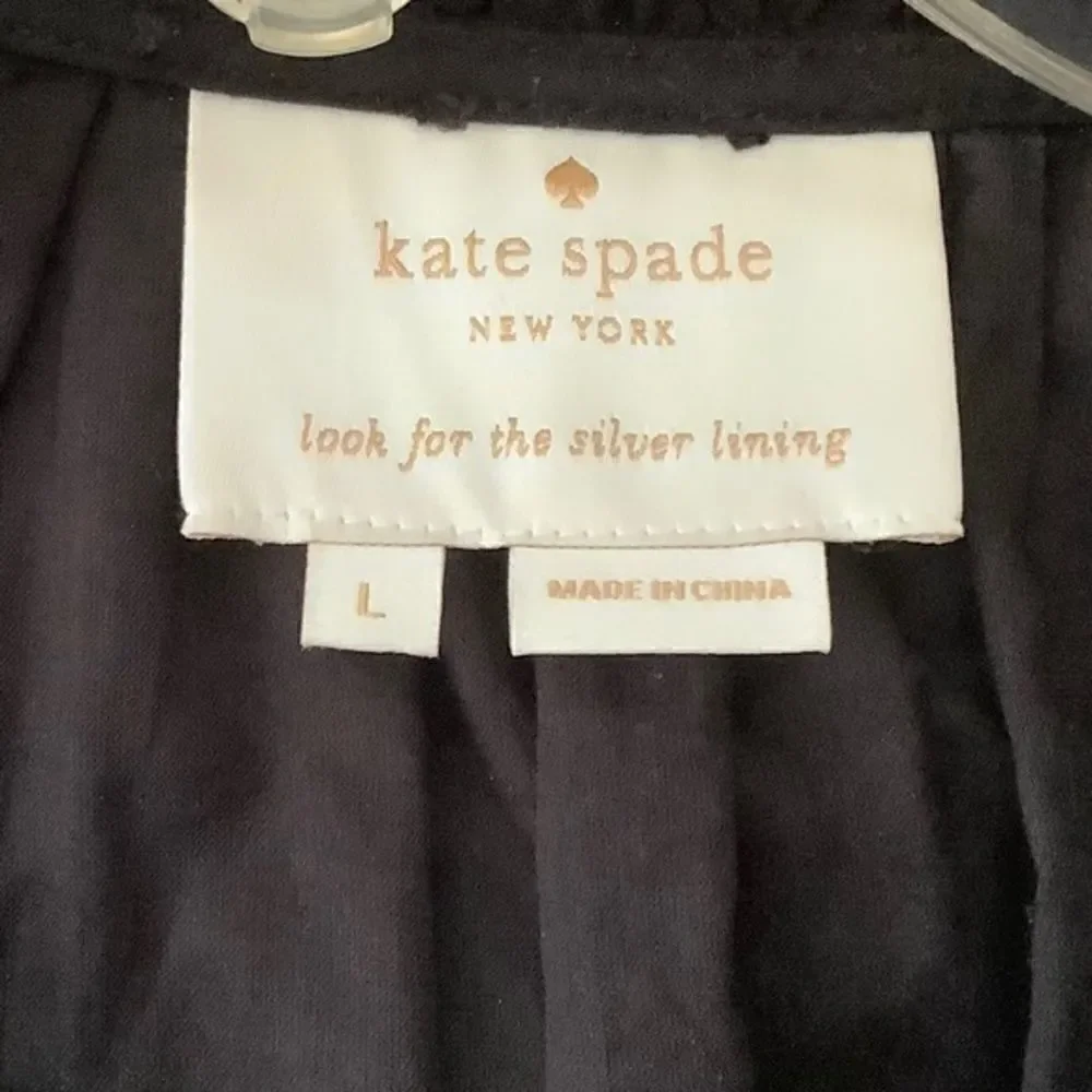 KATE SPADE BLACK EMBROIDERED LACED FULLY LINED TIERED MIDI VISCOSE WOMAN… - Picture 9 of 11
